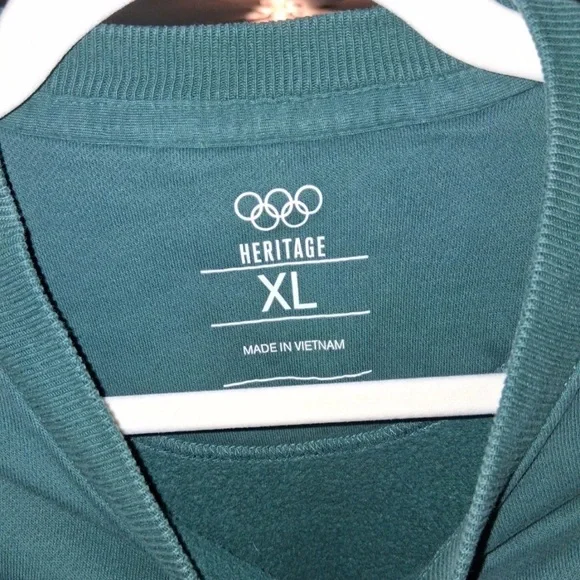 Heritage Green Crewneck Sweatshirt with Gold Atlanta 1996 Print
